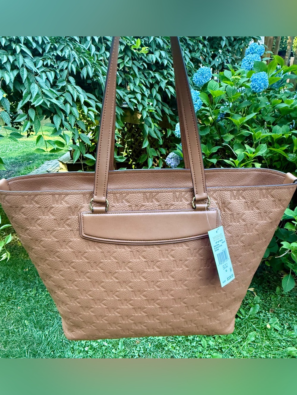 Michael Kors brown Embossed Leather Tote - Picture 2 of 16